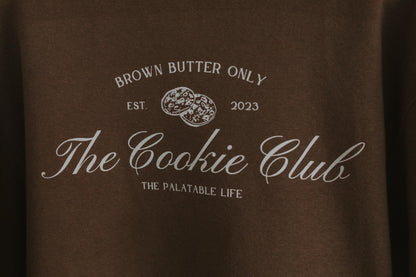 the cookie club brown crewneck